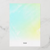 写真でハッピー ノーローズ パステル ミント フラワー カラフル イースターエッグ 箔シーズンカード (裏面)