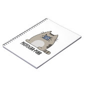 写真でプッ funny 猫カメラマン パン ノートブック (左側)