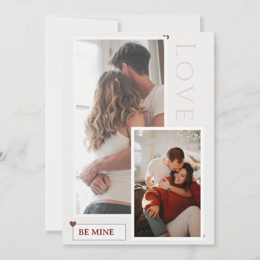 写真で作るバレンタインデーのカード - あなたの写真を追加 招待状 (正面)