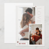 写真で作るバレンタインデーのカード - あなたの写真を追加 招待状 (正面/裏面)