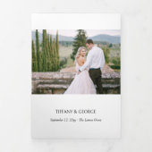 写真で手書き結婚ありがとう 三つ折りカード (カバー)