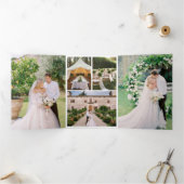 写真で手書き結婚ありがとう 三つ折りカード (内部)