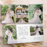 写真で手書き結婚ありがとう 三つ折りカード<br><div class="desc">手書き結婚のスタイルタイポグラフィと3折の写真サンキューカード。テンプレートは、7の写真結婚を追加するために設定さ感謝していれ、あなたのメッセージ、新郎新婦の名前、結婚日付と場所。写真は写真のコラージュを内側にポートレートとランドスケープの形式で表示される。まシンプルたモダンエレガント、新郎新婦の写真や結婚式の日、または一般的な会場を紹介する機会が豊富に、あなたの特別な日の美しい思い出と記念として。私の写真のサンキューカード結婚コレクションを参照して別のデザインを探す。</div>