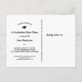 「写真で振り返る卒業パーティー」面白い「時の流れ」ポストカード招待状 ポストカード (裏面)