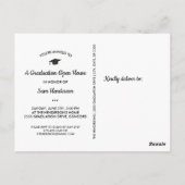 「写真で振り返る卒業パーティー」面白い「時の流れ」ポストカード招待状 ポストカード (裏面)