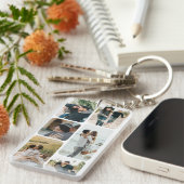 写真で瞬間をキャプチャパーソナライズされたする キーホルダー (正面右)