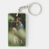 写真で瞬間をキャプチャパーソナライズされたする キーホルダー (裏面)