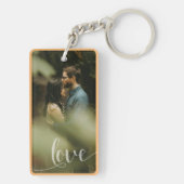 写真で瞬間をキャプチャパーソナライズされたする キーホルダー (裏面)