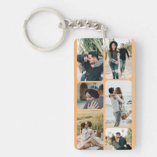 写真で瞬間をキャプチャパーソナライズされたする キーホルダー (正面)