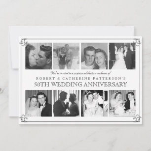 写真で祝う 50周年結婚記念日 招待状
