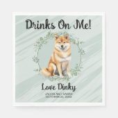 写真で私の結婚ナプキンに飲み物 スタンダードランチョンナプキン (正面)