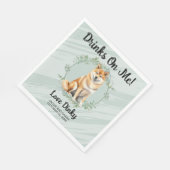 写真で私の結婚ナプキンに飲み物 スタンダードランチョンナプキン (角)