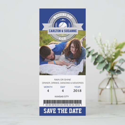 写真で節約！結婚式のスポーツチケット セーブザデート (スタンド正面)