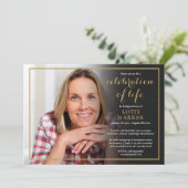 写真で紐解く 命の祝祭 葬儀 ゴールド スクリプト 招待状 (スタンド正面)