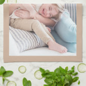 写真で置き換え、タン縁ど キッチンタオル (折り畳み)