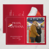 写真で見るクリスマスパーティーの招待状 招待状 (正面/裏面)