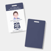写真で警察のバ子供へッジを装う バッジ (表裏)