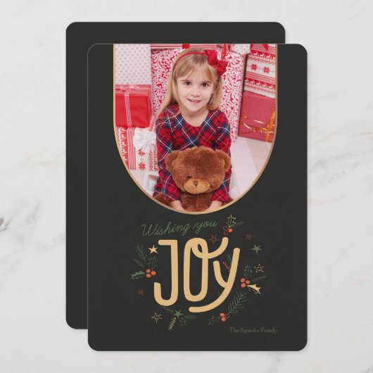 写真で願いを込めたホリデーグリーティングカード シーズンカード (正面/裏面)