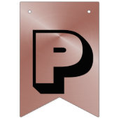 写真で40歳の誕生日を迎えるハッピーバンティング バンティングフラッグ (第3の旗)