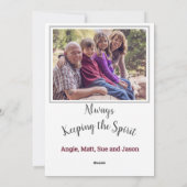 写真でSantaを期待 シーズンカード (裏面)