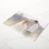 写真とあいさつメリーつ結婚したき 箔シーズンカード (回転した状態)