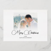 写真とあいさつメリーつ結婚したき 箔シーズンカード (裏面)