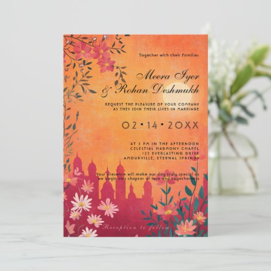 写真とともにサンセットセレ結婚ナーデ 招待状 (スタンド正面)