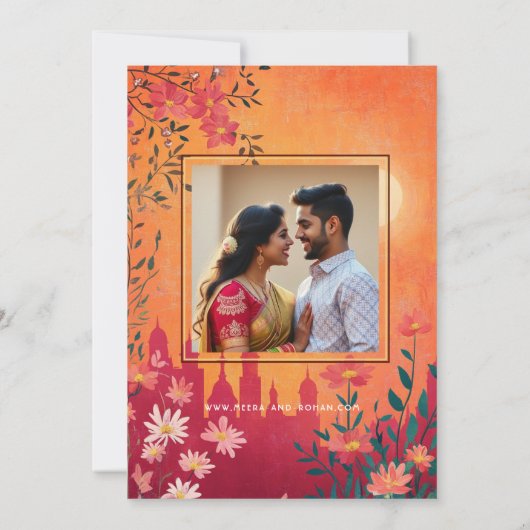 写真とともにサンセットセレ結婚ナーデ 招待状 (裏面)