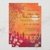 写真とともにサンセットセレ結婚ナーデ 招待状 (正面/裏面)