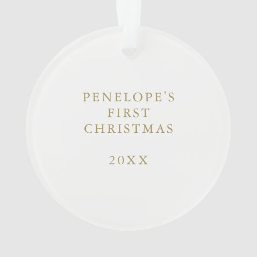 写真とのクリスマスのハレルヤ聖歌|ののどの金ゴールド オーナメント (裏面)