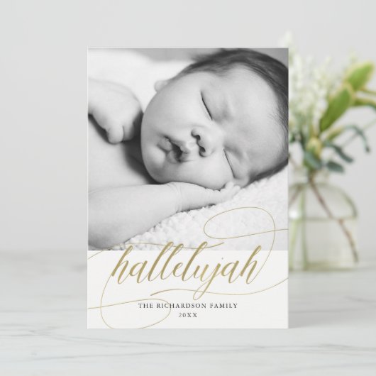 写真とのクリスマスのハレルヤ聖歌|ののどの金ゴールド シーズンカード (スタンド正面)