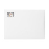 写真とのクリスマスの願い|ののどのばら色の金ゴールド ラップアラウンドラベル (正面)