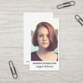 写真とのシンプルな白 名刺