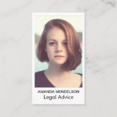 写真とのシンプルな白 名刺 (正面)