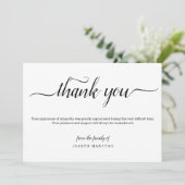 写真とのパーソナライズな葬儀のサンキューカード サンキューカード (スタンド正面)