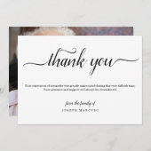 写真とのパーソナライズな葬儀のサンキューカード サンキューカード (正面/裏面)