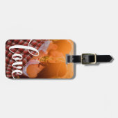 写真とのモダンで白い上敷|愛 ラゲッジタグ (正面横)