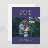 写真とのモダンな宝石の調子のクリスマスの喜び シーズンポストカード (正面/裏面)