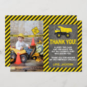 写真との建築の誕生日のサンキューカード サンキューカード (正面/裏面)