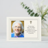 写真との悔やみや弔慰の承認 カード (スタンド正面)