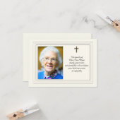写真との悔やみや弔慰の承認 カード (正面/裏面インサイチュ)