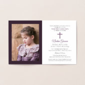 写真との最初の招待状 箔カード (内部)