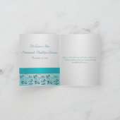 写真との水および銀の花のサンキューカード サンキューカード (内部)