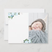 写真との花柄の開花の宗教サンキューカード サンキューカード (裏面)