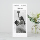 写真とエレガントな結婚式サンキューカード (スタンド正面)