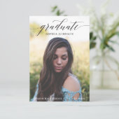 写真とエレガント共に卒業発表のスクリプトを作成 招待状 (スタンド正面)