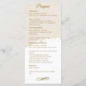 写真とエレガント金ゴールドスクリプトの結婚式 プログラム (裏面)