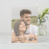 写真とオーバーレイリハーサルディナー書道 招待状 (スタンド正面)