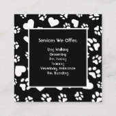 写真とカスタマイズ可能なペットケア名刺 スクエア名刺 (裏面)