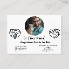 写真とカスタマイズ可能な獣医の名刺 名刺